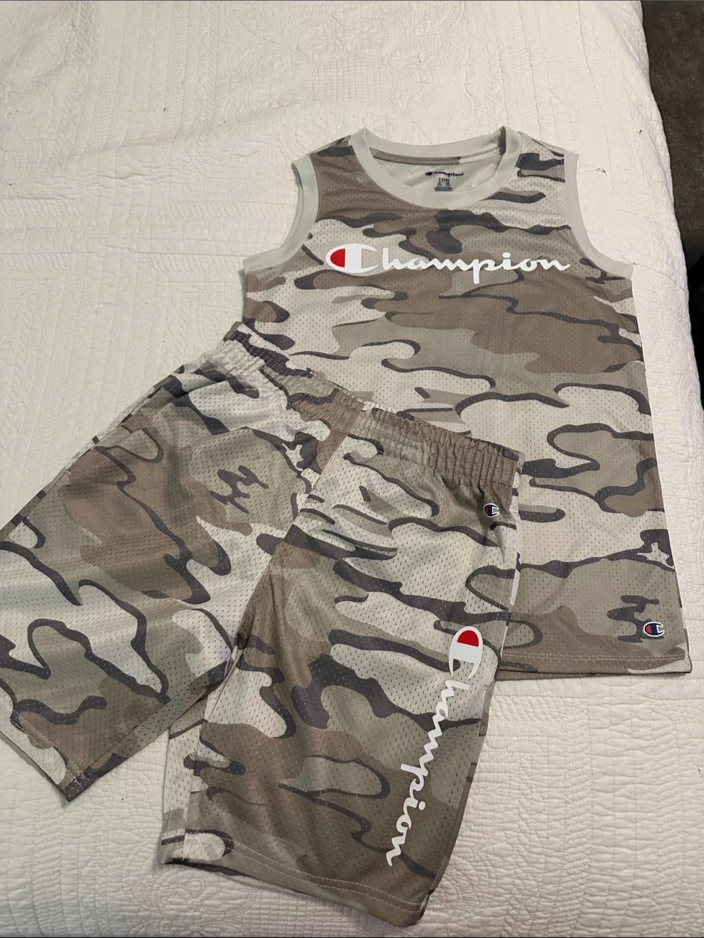 Champion Kids Camo Tank & Shorts Set - Tan, Brown, Green